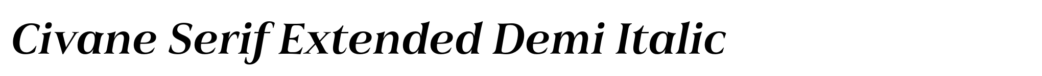 Civane Serif Extended Demi Italic image